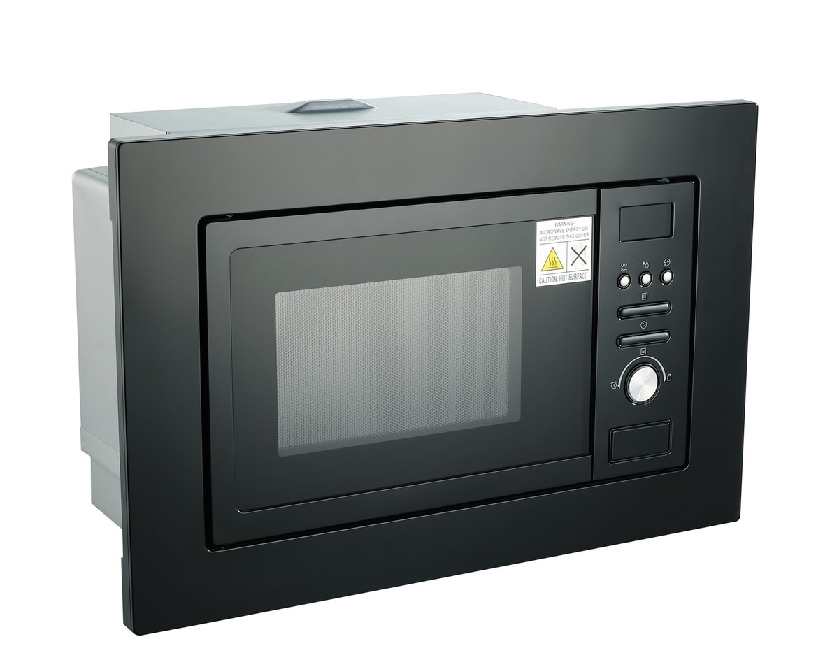 Smad Built-In Integrated Microwave oven 20L with Grill in Black Easy clean 800W
