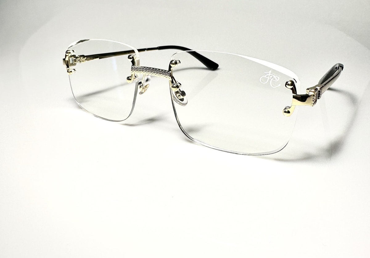 Rimless Glasses Clear Unisex Sunglasses for Men Women
