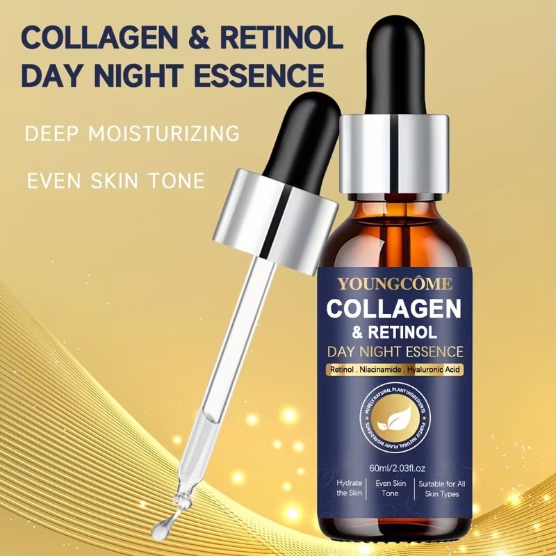 Collagen & Retinol Facial Serum 60ml, Deep Moisturising Day & Night Skincare