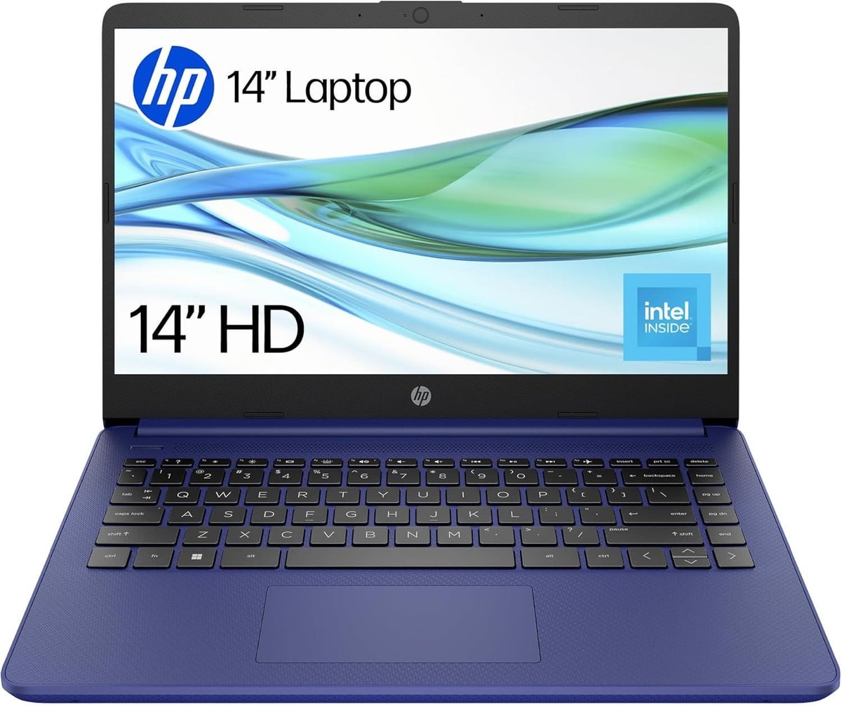 HP 14-dq6001na 14 Inch Intel N150 4GB RAM 128GB UFS Laptop - Blue