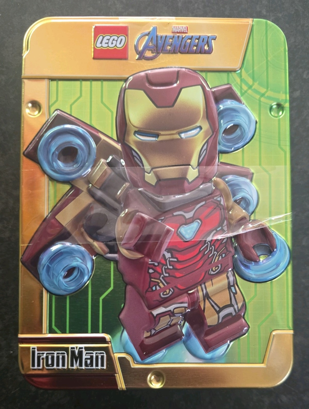LEGO MARVEL IRON MAN FIGURE AND COLLECTABLE TIN INFINITY SAGA L0002277 IRON BOX