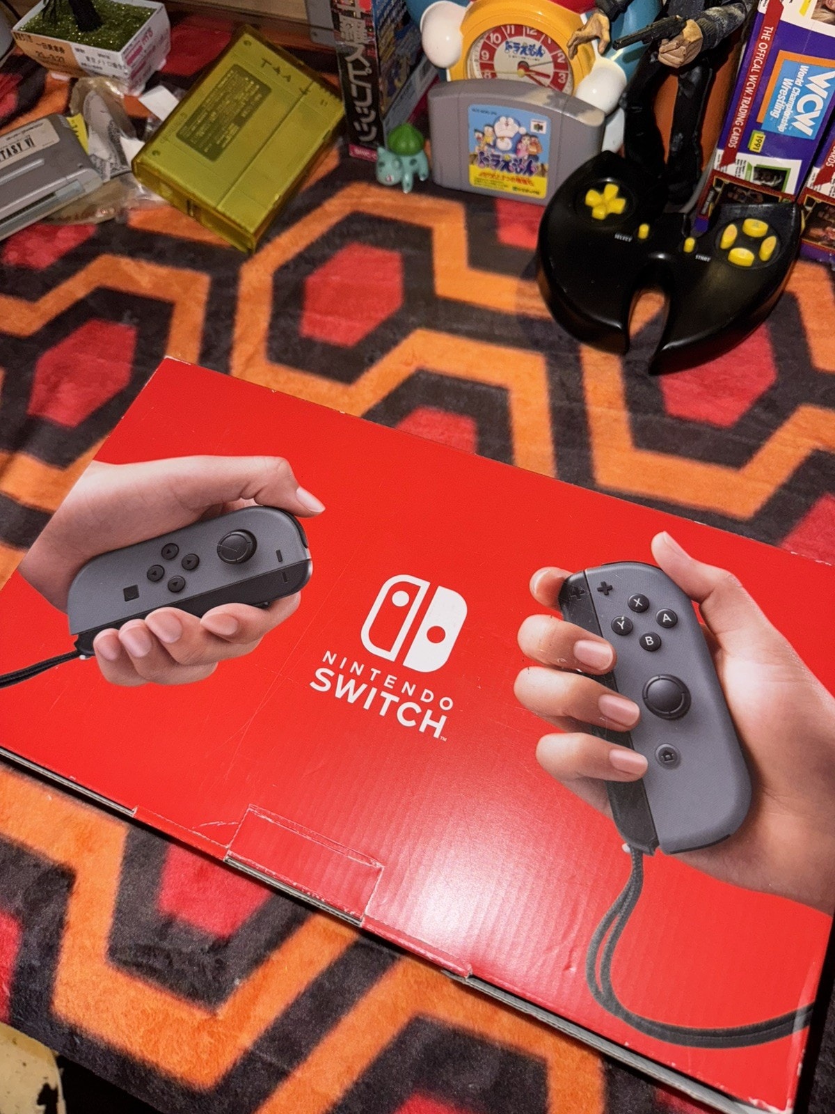 Nintendo Switch HAC-001 (-01) Console Grey Bundle Box All Accessories Japan