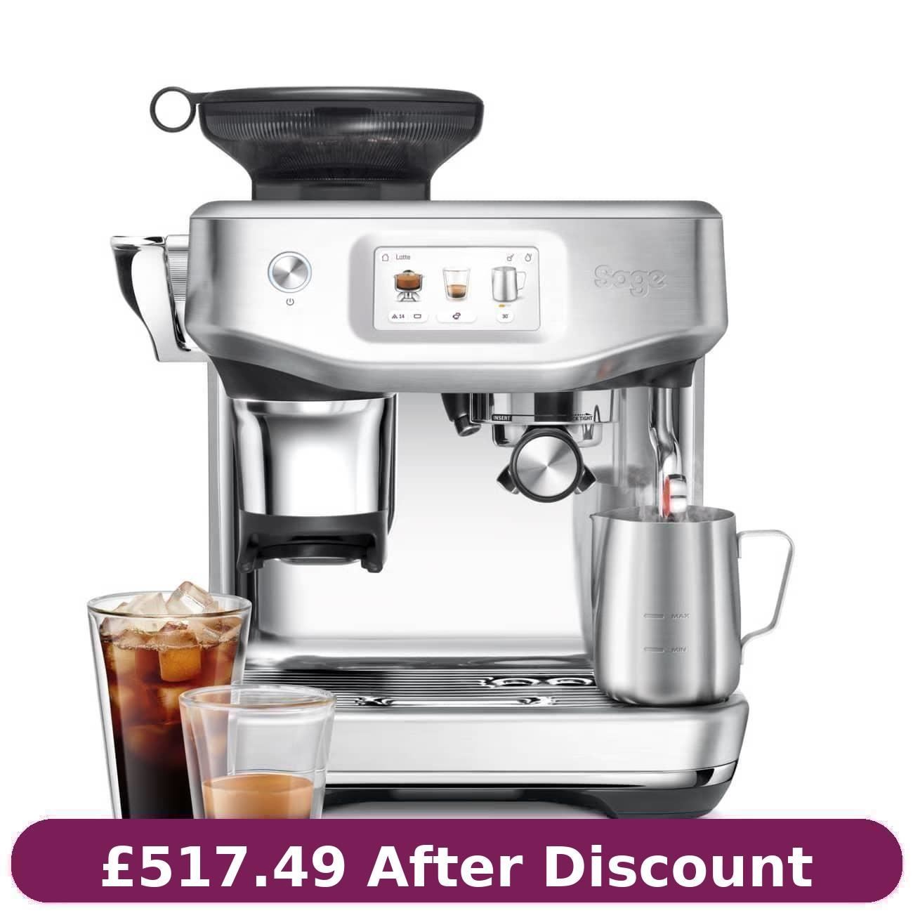 Sage The Barista Touch Impress Cold Brew SES882BSS Coffee Machine Brushed Steel*