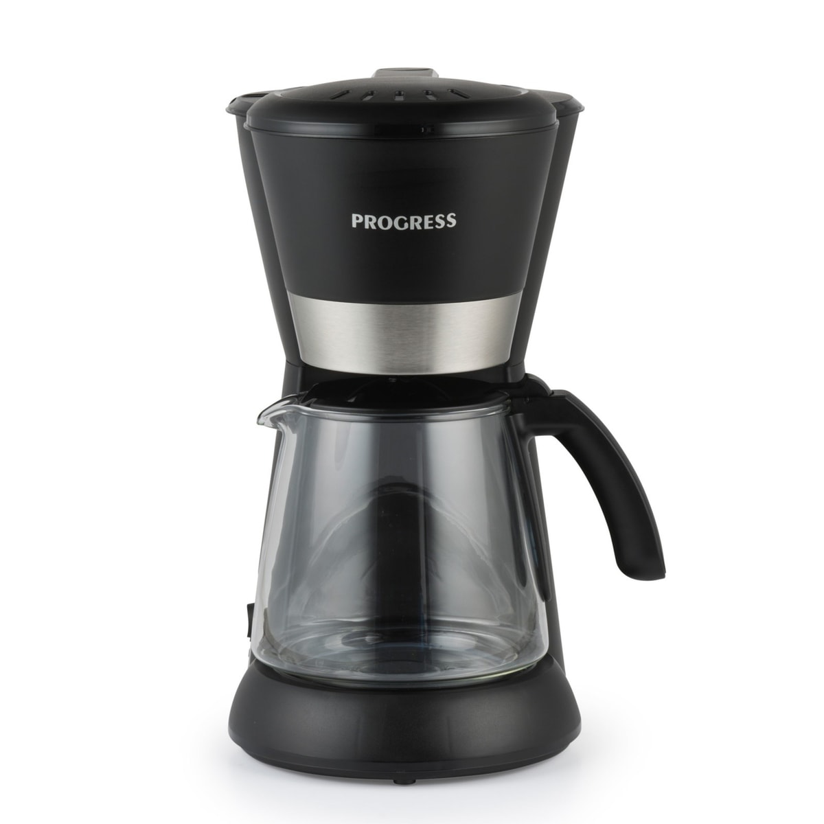 Progress Filter Coffee Machine 1.5 L Glass Carafe Auto Shut-Off, 1080 W, Black