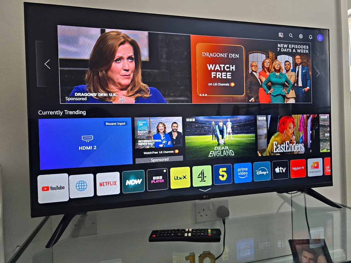 LG 55in LED 1080p FHD Smart TV Netflix YouTube Prime Disney+ HDMI Black
