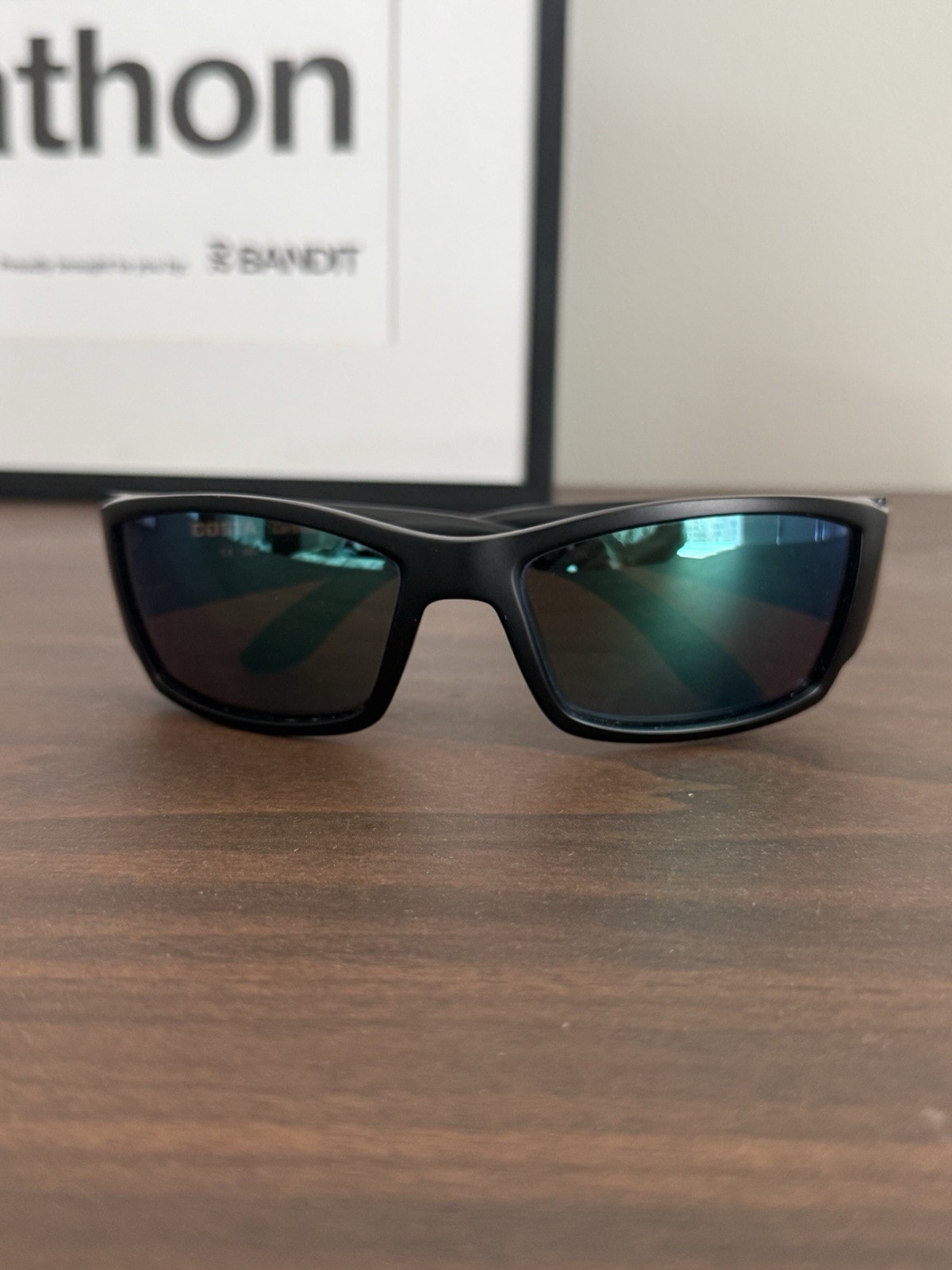 Costa Del Mar Corbina Matte Blackout - Green Mirror 580Glass - EXCELLENT
