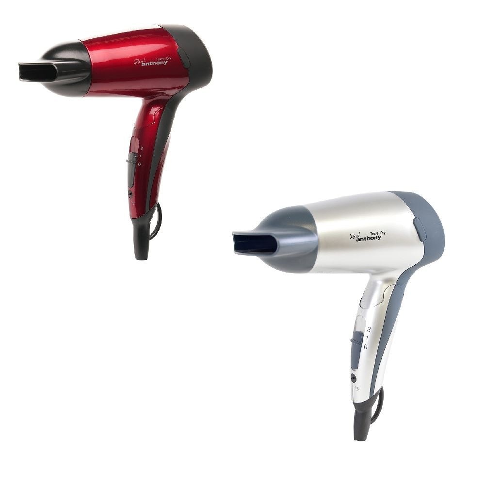 Paul Anthony Travel Dry 1200W Hair Dryer Dual Voltage Folding Quiet Compact