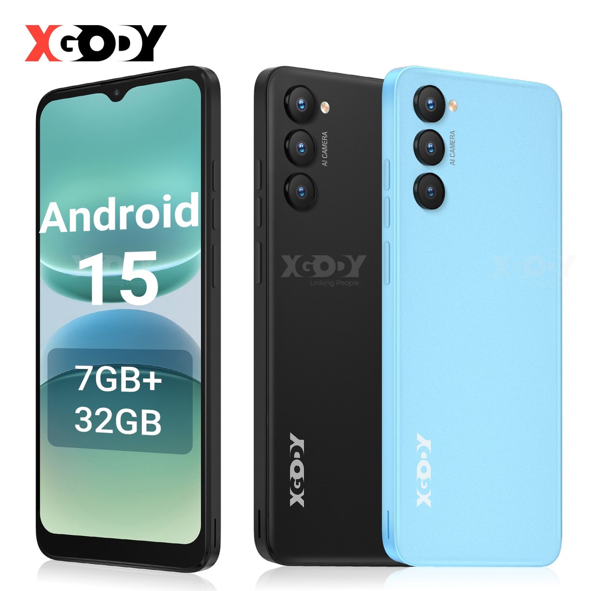New Android 15 Smartphone 6.5" Unlocked Mobile Smart Phone 8-Core 2SIm 16GB/32GB