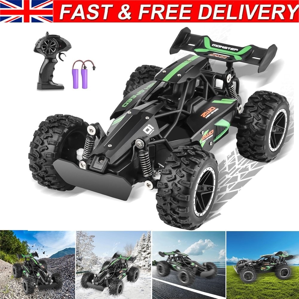 2WD RC Car 1:18 Remote Control High Speed Big Wheel Monster Truck Kid Toys Gift