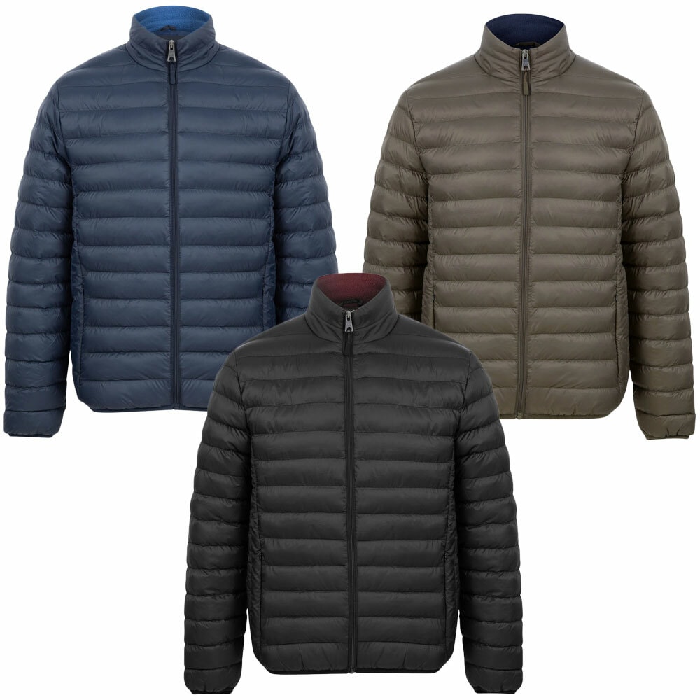 Tokyo Laundry Puffer Jacket Mens Quilted Puffa Coat Funnel Neck Padded Winter
