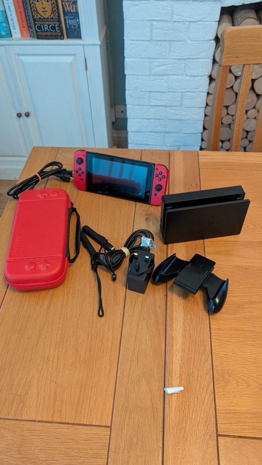Nintendo Switch Console - With Dock, Charger, Joy-Con Grip & HDMI cable V2.