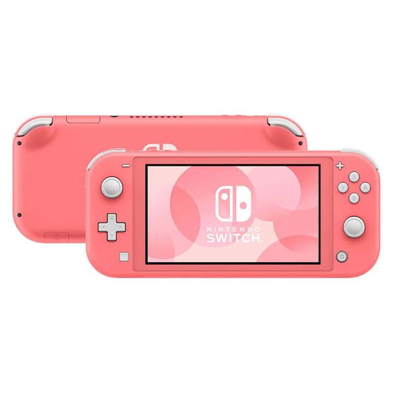 Nintendo Switch Lite - Coral Pink Handheld Gaming System - Very Good Condition