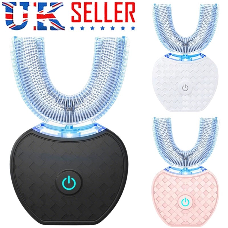U Shaped Adult Electric Toothbrush Automatic Ultrasonic Cleaning Toothbrush.