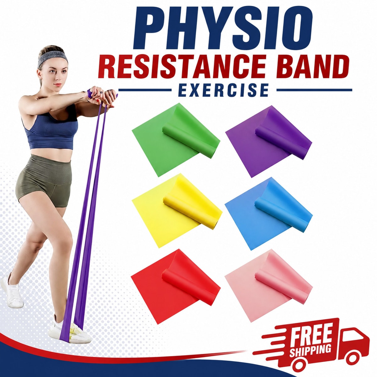 Physio Resistance Band Exercise Pilates Yoga Recovery Latex Strength Therapyband