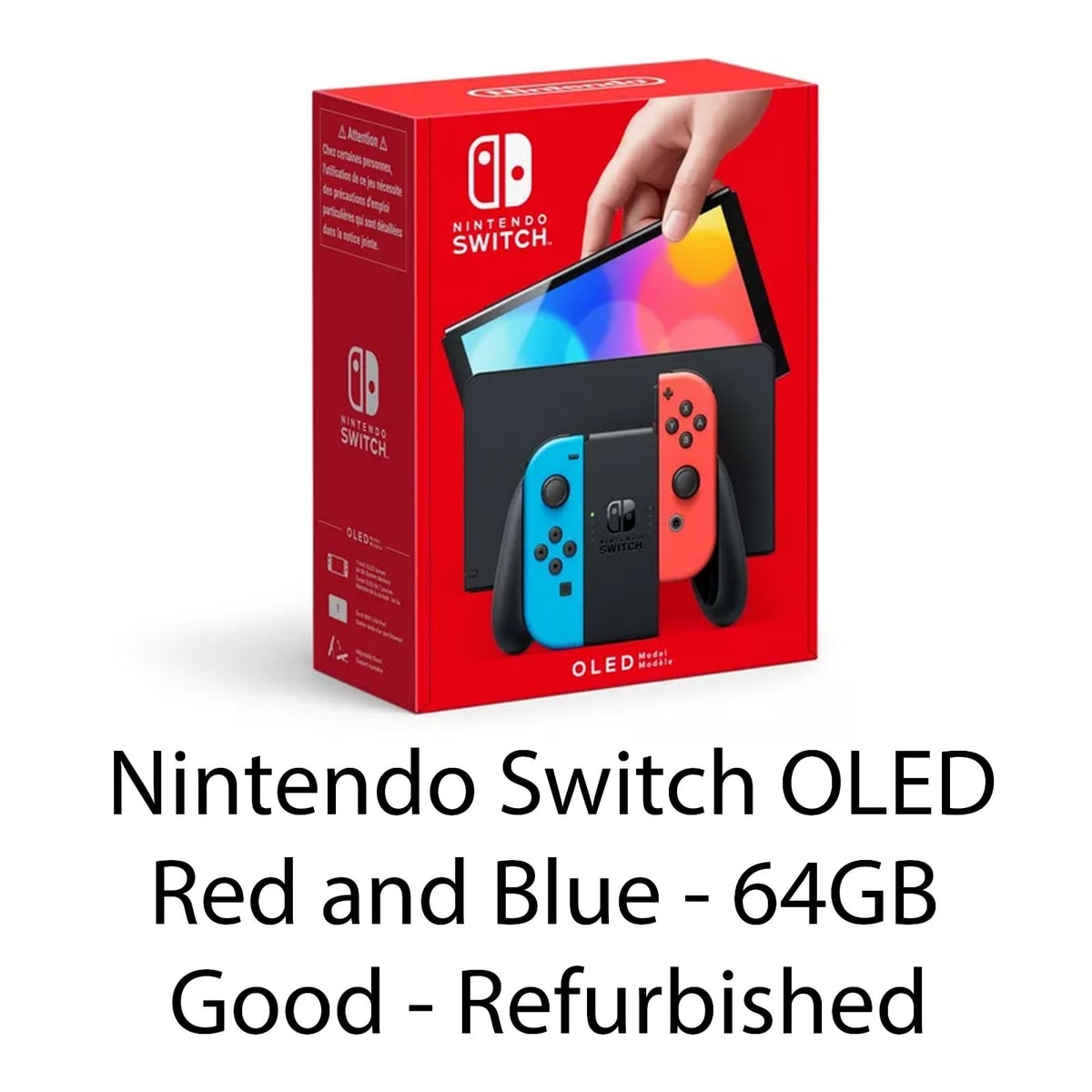 Nintendo Switch OLED Model HEG-001 Console - 64GB - Neon Red/Neon Blue