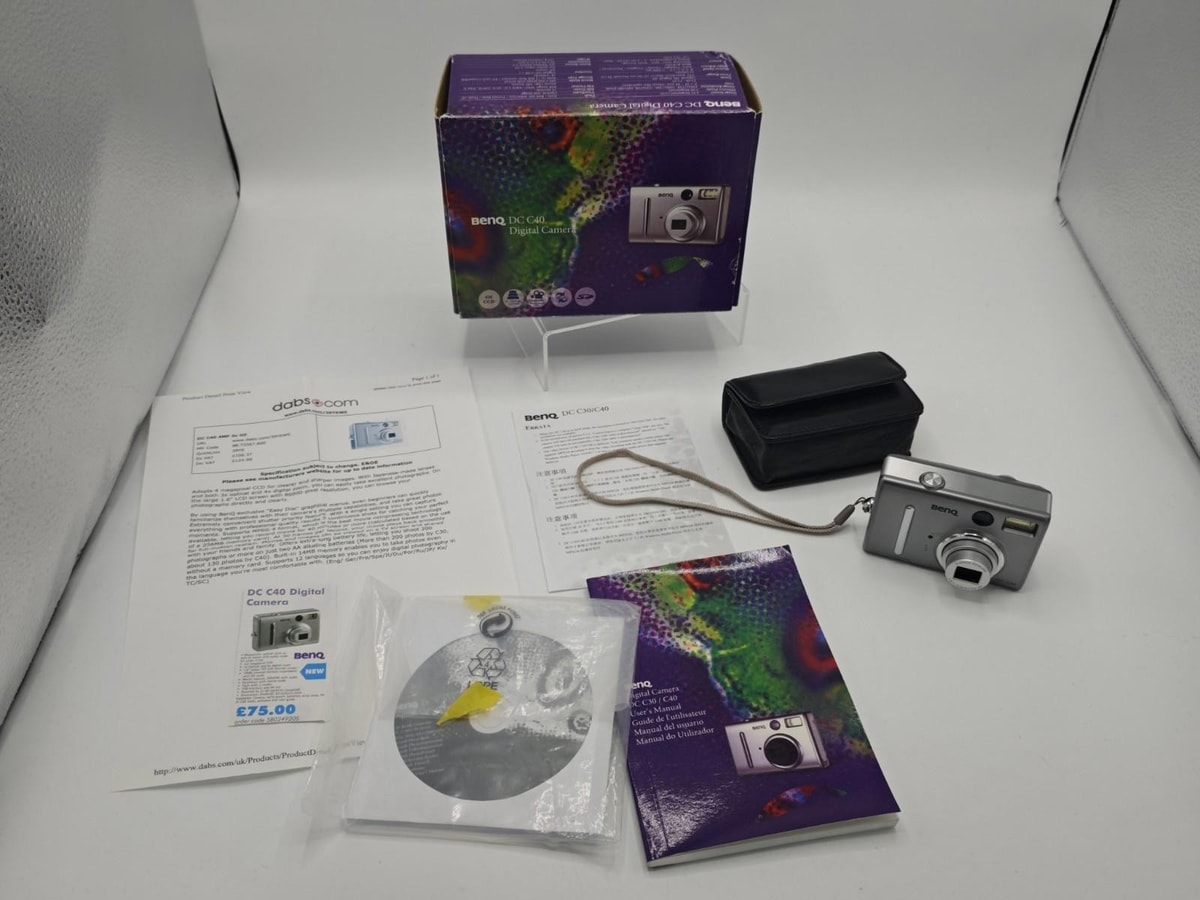 BenQ DC C40 Digital Compact Camera 3x Optical Zoom 4MP Boxed Tested Working