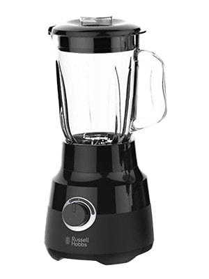 Russell Hobbs Glass Jug Blender, 2 Speeds plus Turbo setting Matte Black - 24722