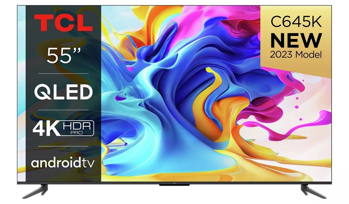 TCL 4K SMART Android QLED TV 55C645K 55" HDR Built-in Google Assistant