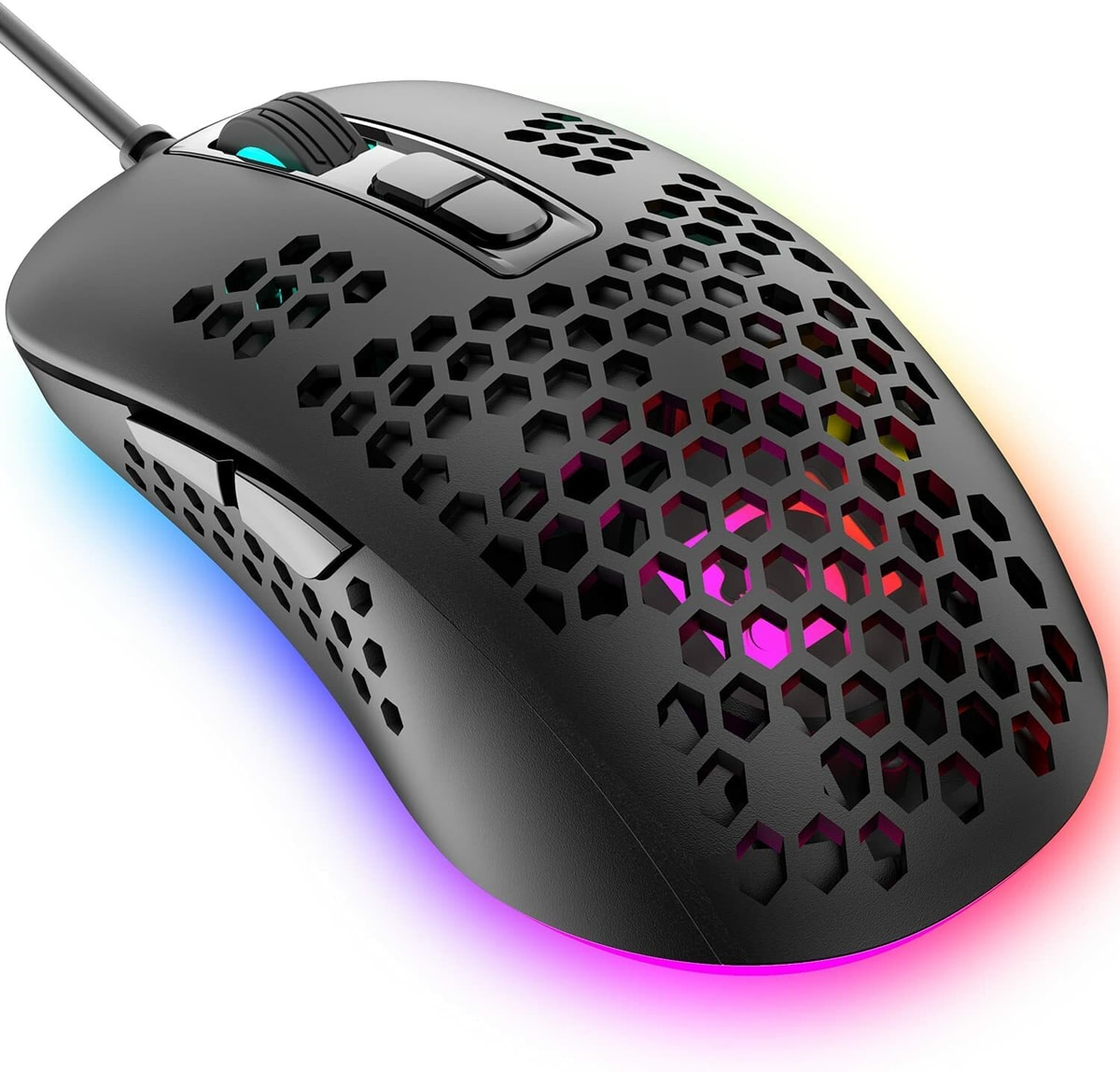 Ultralight Wired Gaming Mouse Lightweight Honeycomb Shell Ergonomic USB RGB Mice