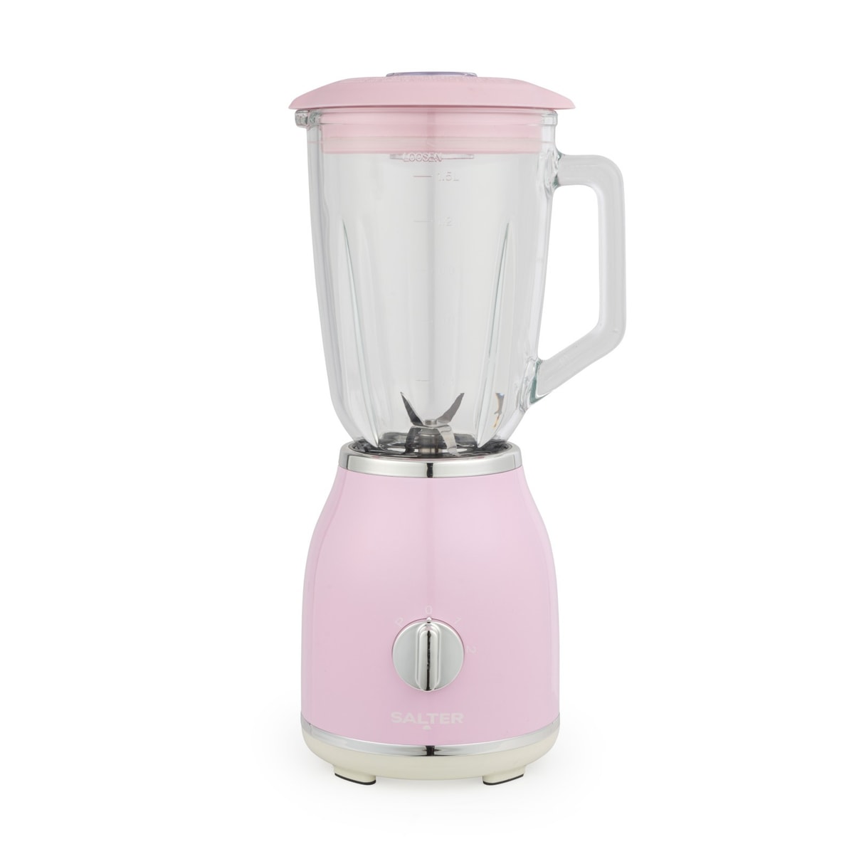 Salter Retro Cream Jug Blender, 1.5L Glass, 2 Speeds, Pulse, 1000W, BPA-Free