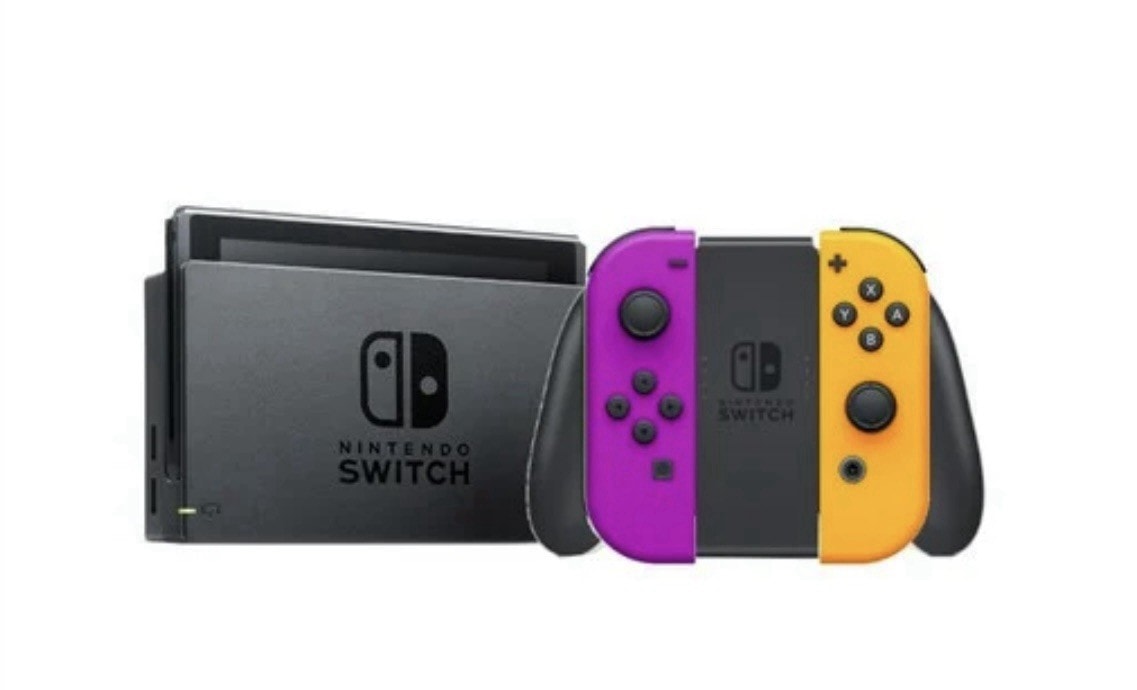 Nintendo Switch - 32GB - Yellow & Purple Controllers / Joy cons - Top Condition