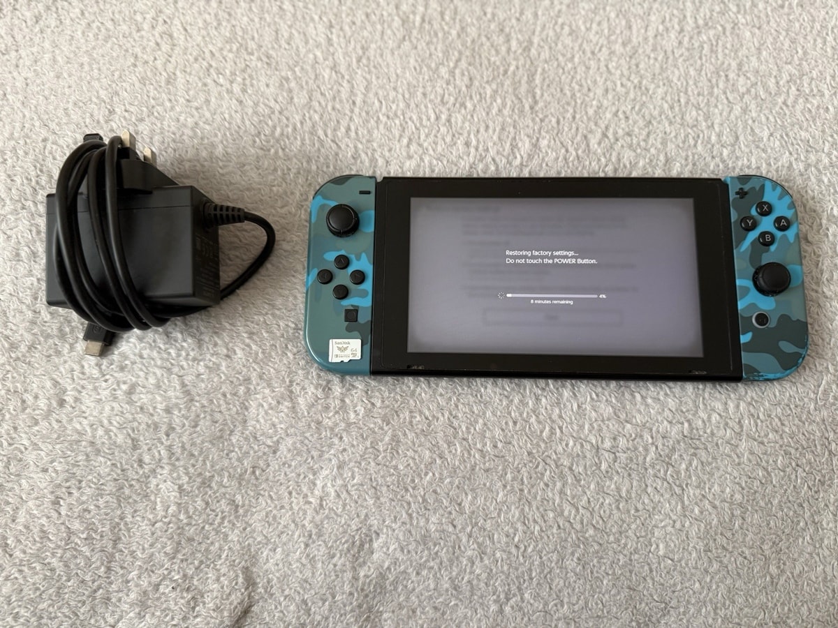 Nintendo Switch With SD Card & Charger