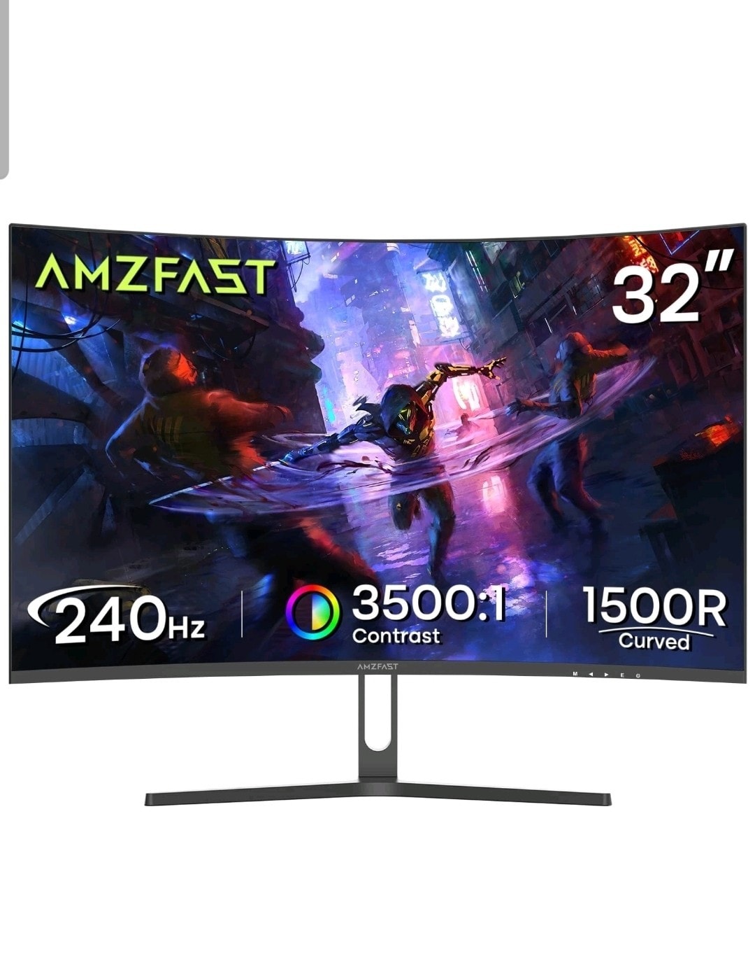 32 Inch 240Hz Curved Gaming Monitor FHD 1920x1080 PC Monitor with 1500R VA Panel