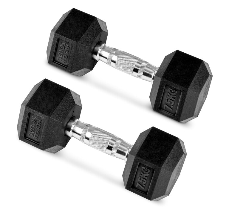 Weights Dumbells Hex Dumbbells - Multi Gym, Gym Equipment 5-40kg - MuscleSquad