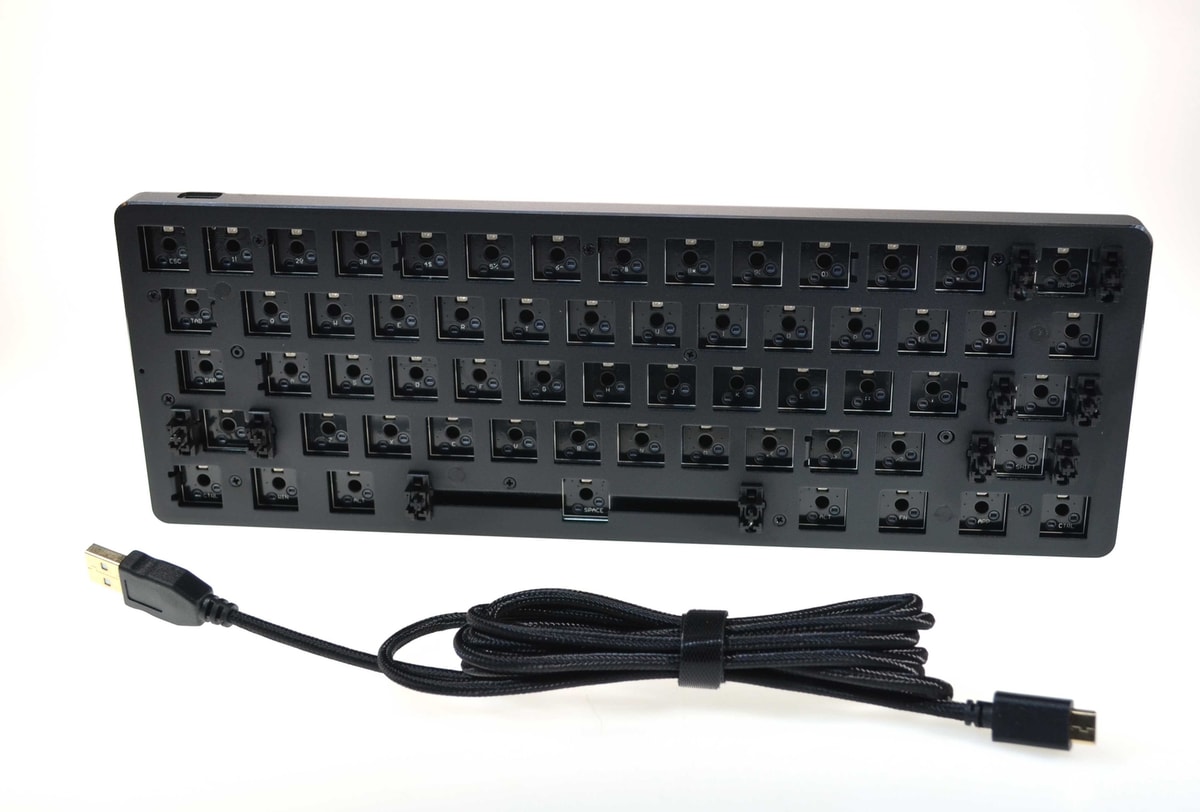 Glorious GMMK Compact 60% Barebones Hot Swappable Gaming Keyboard Black RGB