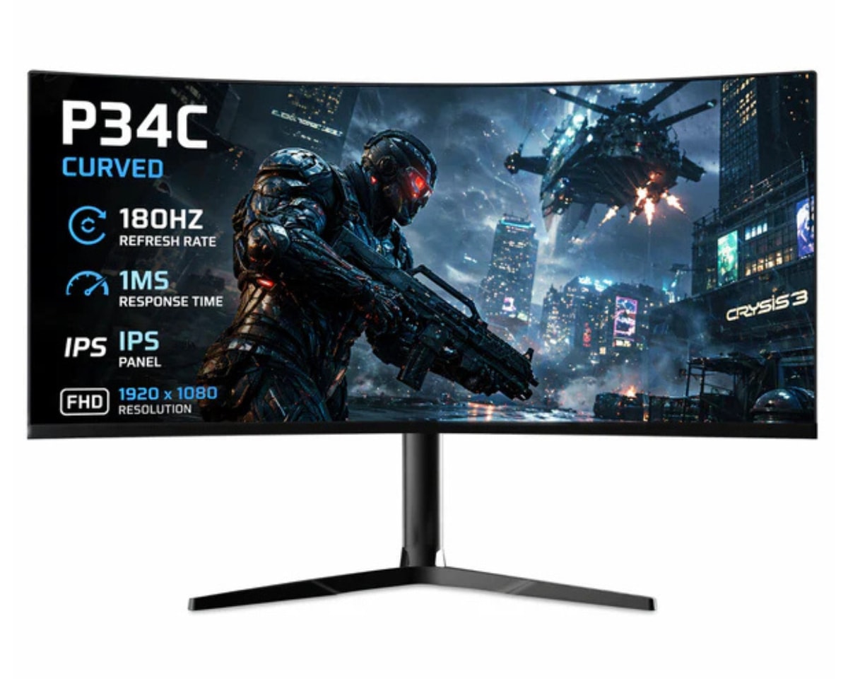 Gaming Monitor 34" 240Hz, USB Type-C Port, Eye-Care for Business Office