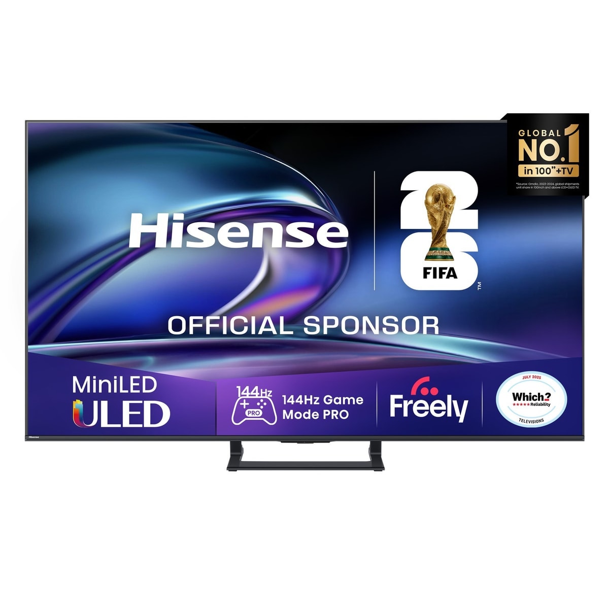 Hisense 55" E8QTUK 4K Mini-LED QLED Smart TV Dolby Vision Freeview Play WiFi