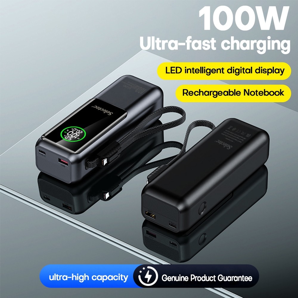 90000mAh Power Bank Portable Laptop Charger PD 100W Fast Charging for Cellphone