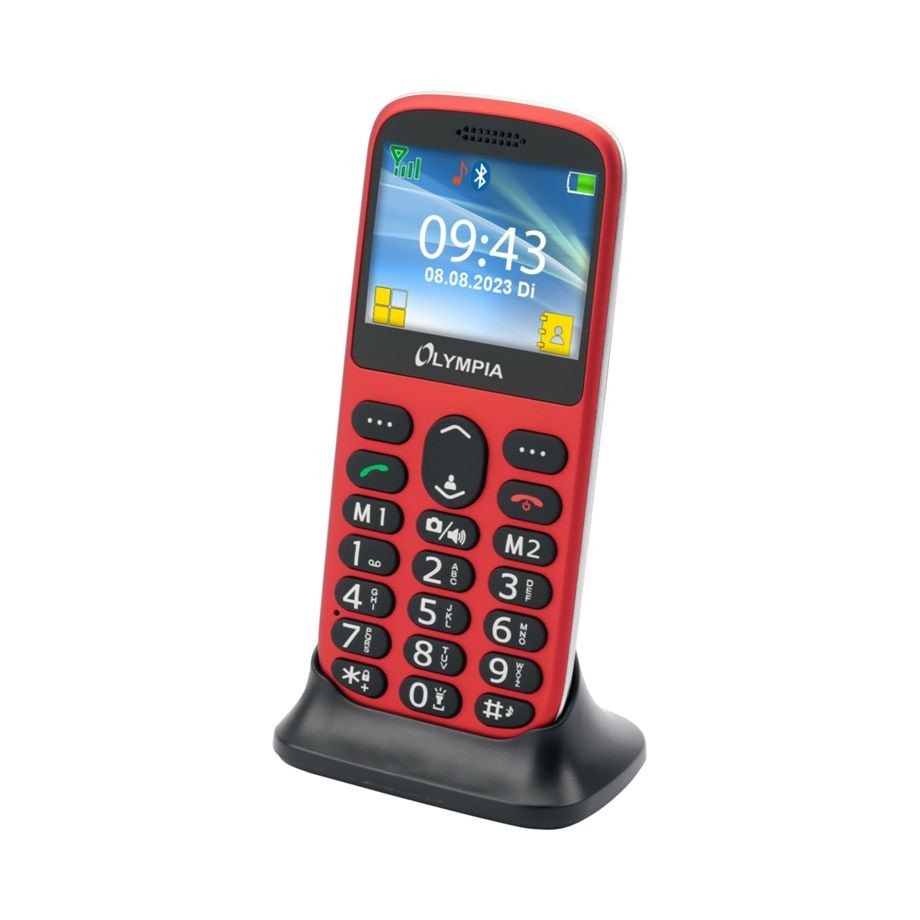Olympia Mobile Phone Sun Large Buttons Red Cell Phones 5.87cm 0.3MP Micro 2223