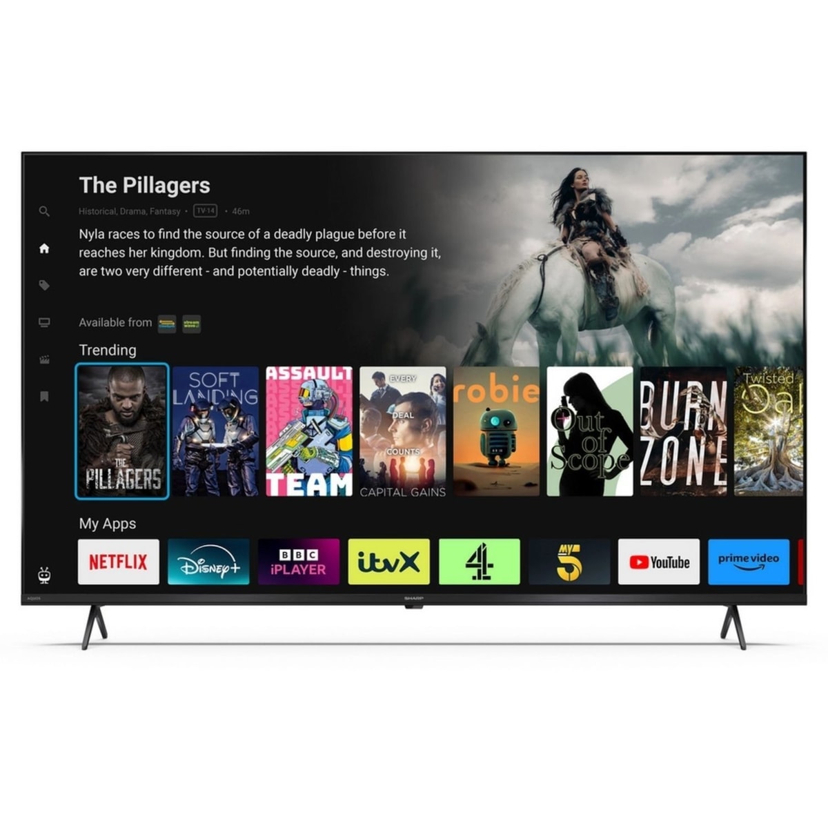 Sharp 55 Inch Smark 4K Ultra HD LED TV 4T-C55HM5245KB
