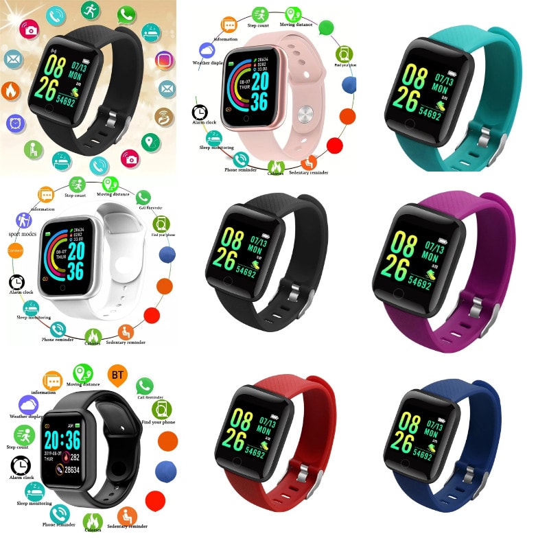 Smart Watch Fitness Tracker Heart Rate Monitor Sport Wristband Call Message Aler