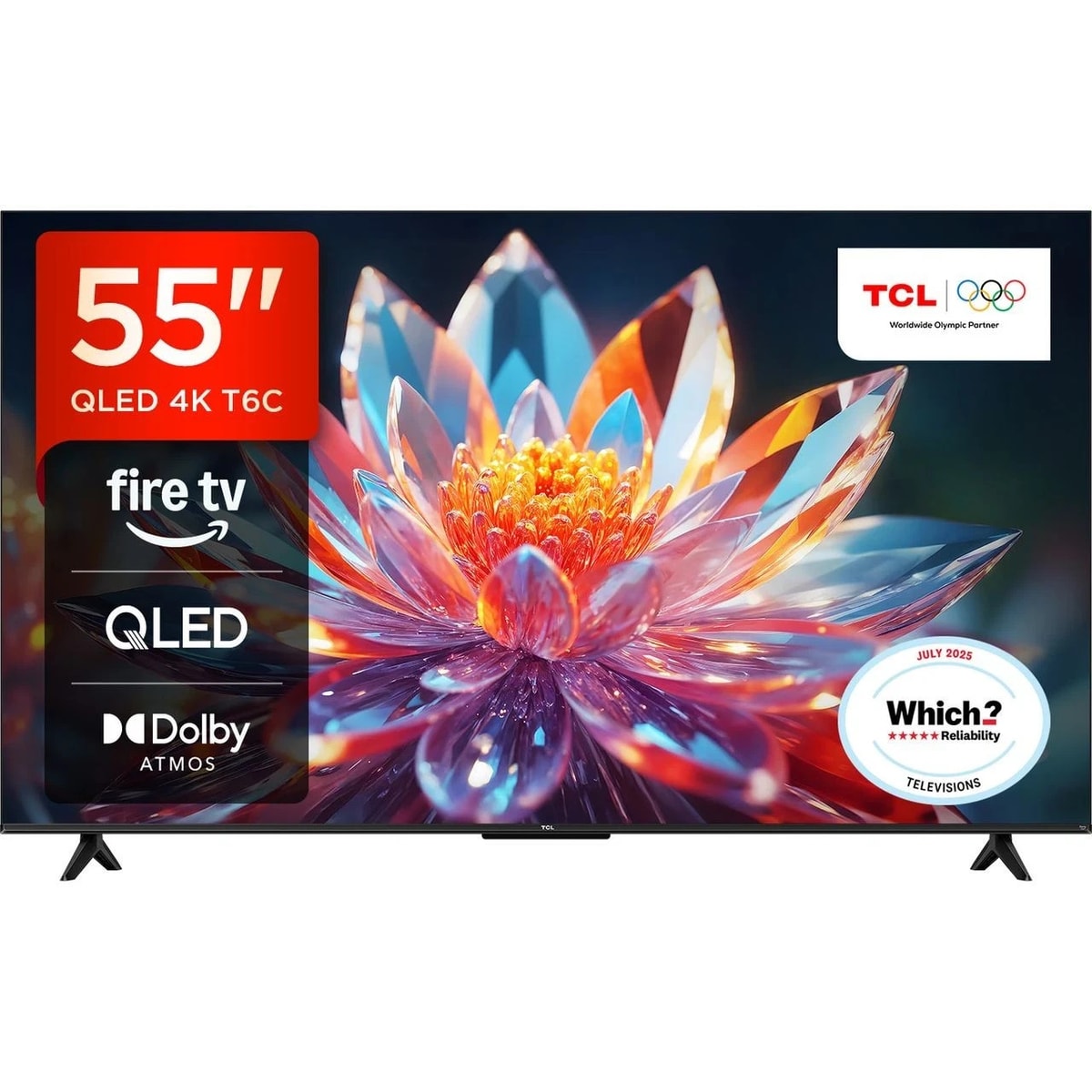 TCL 55T6C-UK 55 Inch QLED 4K Ultra HD Smart TV Bluetooth WiFi - Brand New in Box