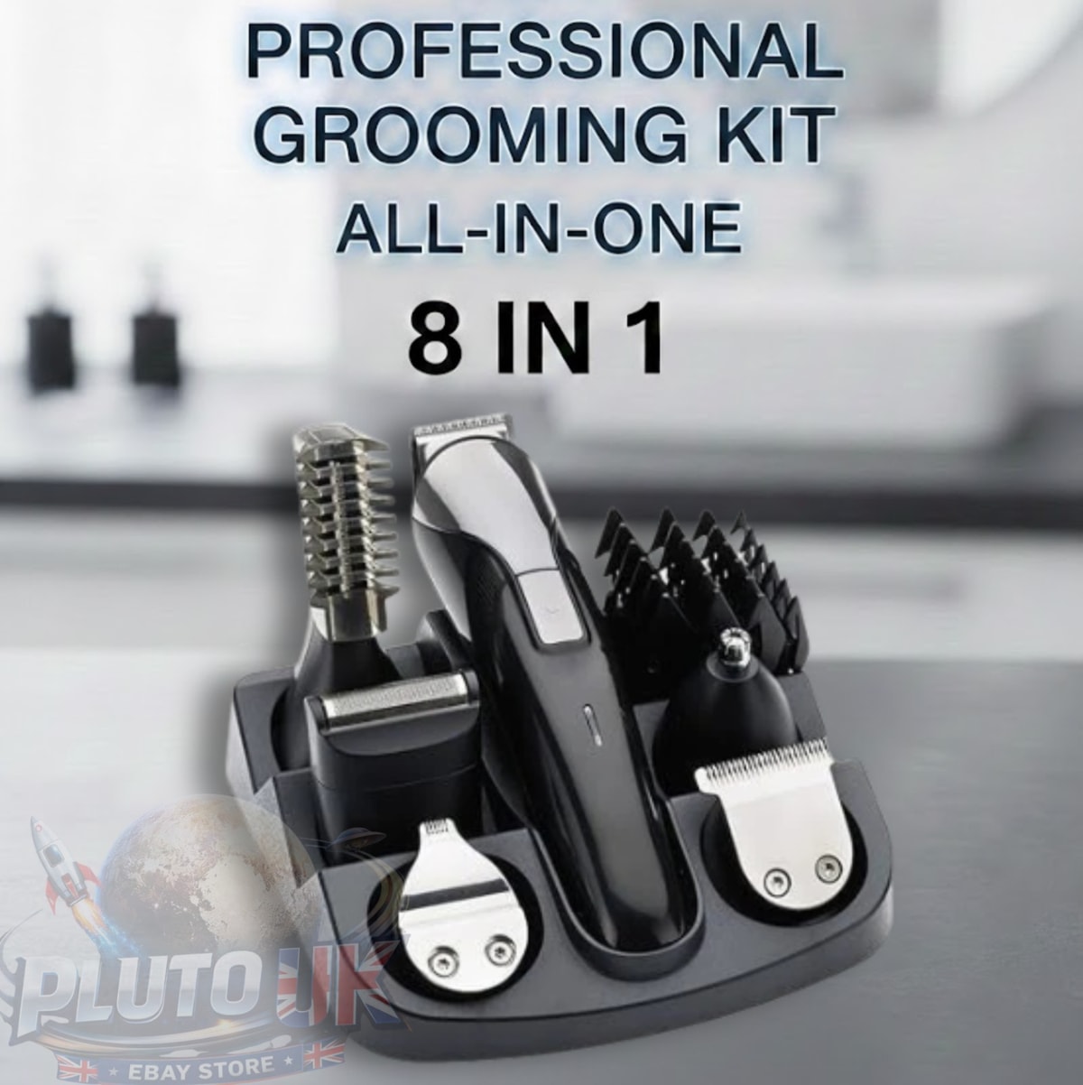 Beard Hair Trimmer Grooming Kit Cordless Clipper Electric Shaver Razor Nose 8in1