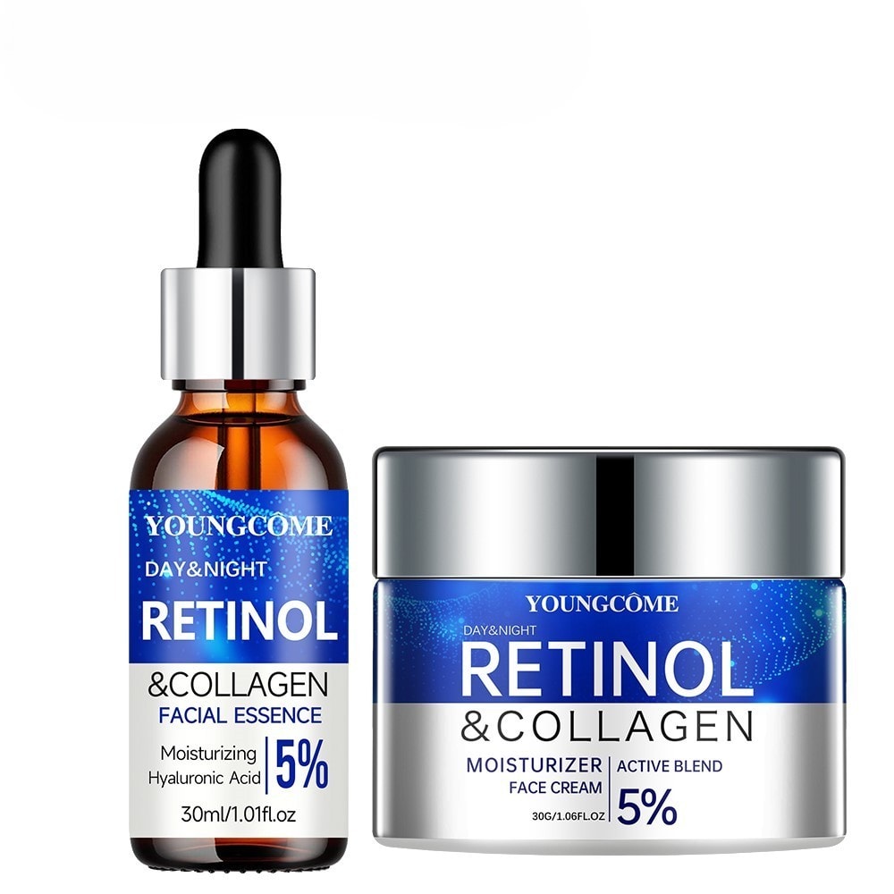 Retinol Cream Serum Set Repairs Skin Smoothes Wrinkles Increase Elasticity