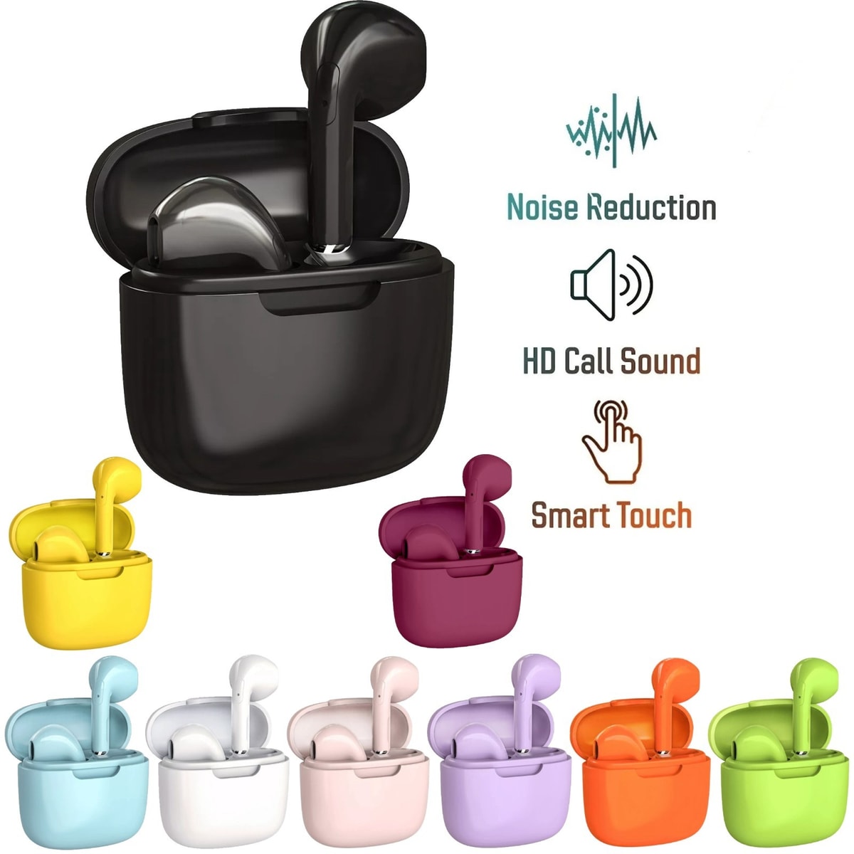Wireless Earbuds Ear Buds Bluetooth 5.3 Charging Case iPhone Samsung Android TWS