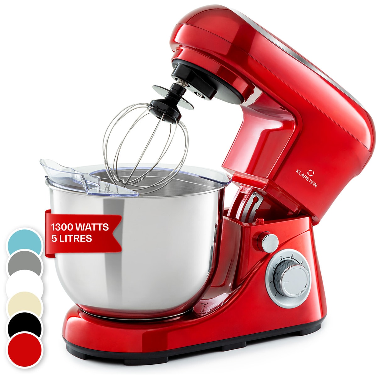 Food Processor Stand Mixer Electric Kitchen Machine Food Mixer 5 L 1300 W Red