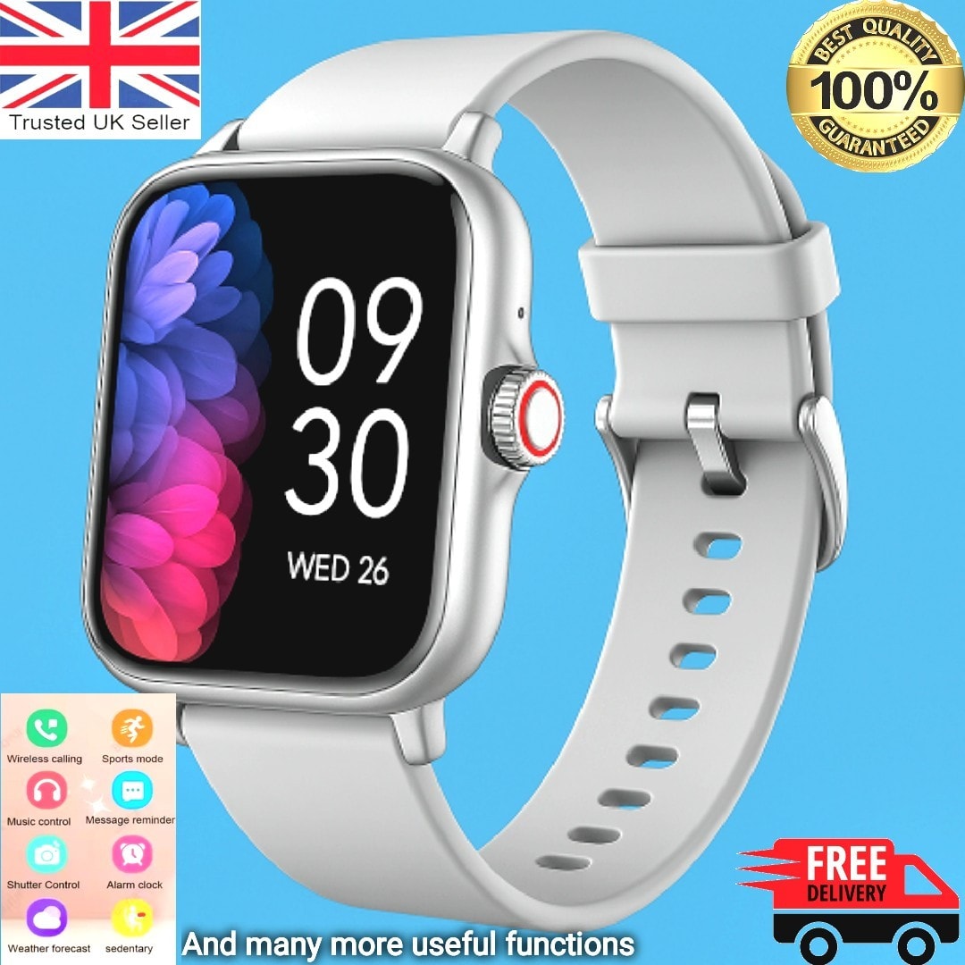 Smart Watch For Men Women Sports Fitness Tracker Bluetooth Call Touch Screen