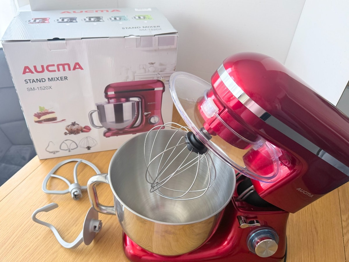 Aucma Stand Mixer,7L Tilt-Head Food Mixer, 6 Speed Electric Kitchen Mixer-Used