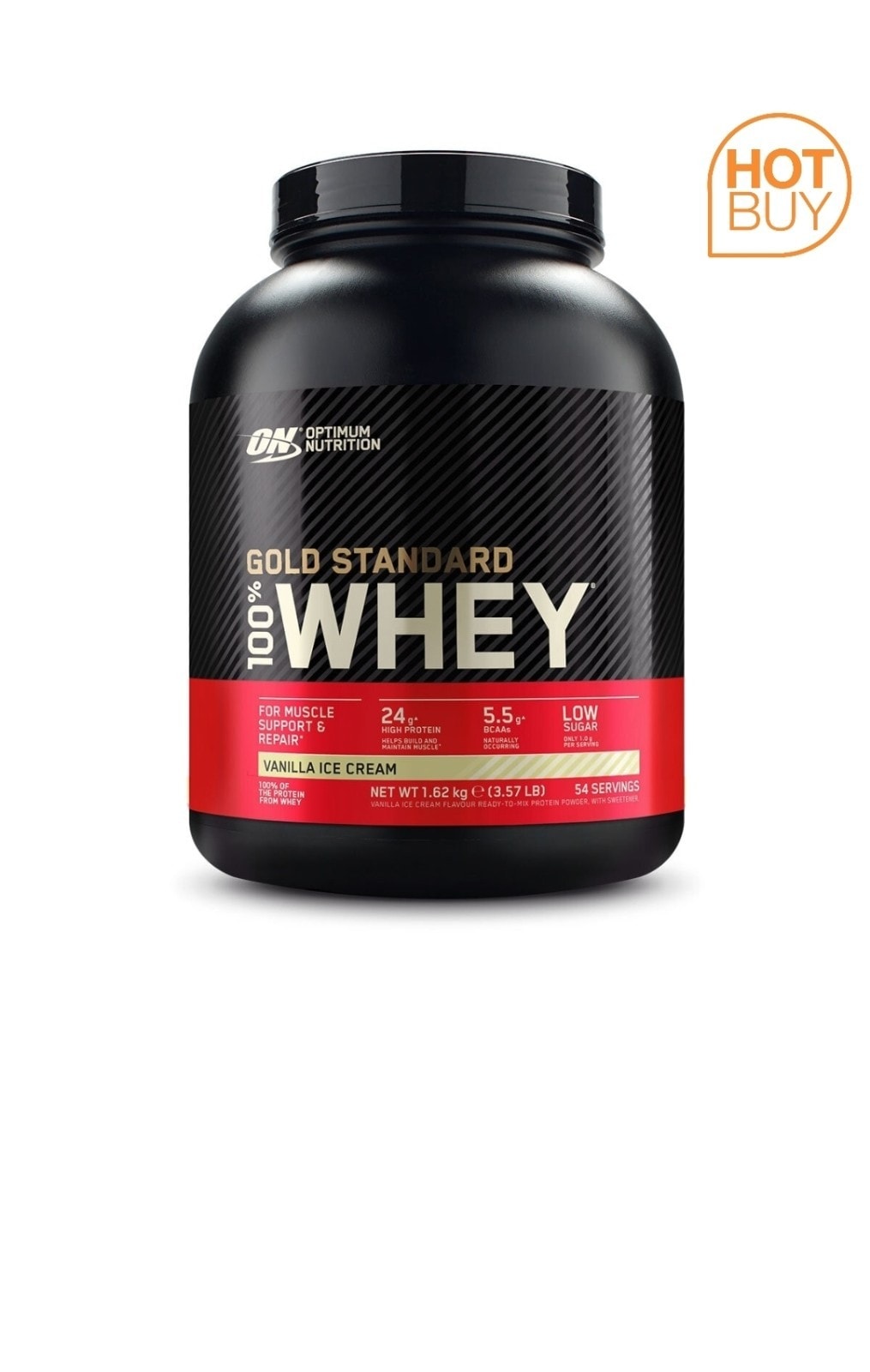 Optimum Nutrition Gold Standard Vanilla Ice Cream Whey Protein Powder 1.62kg