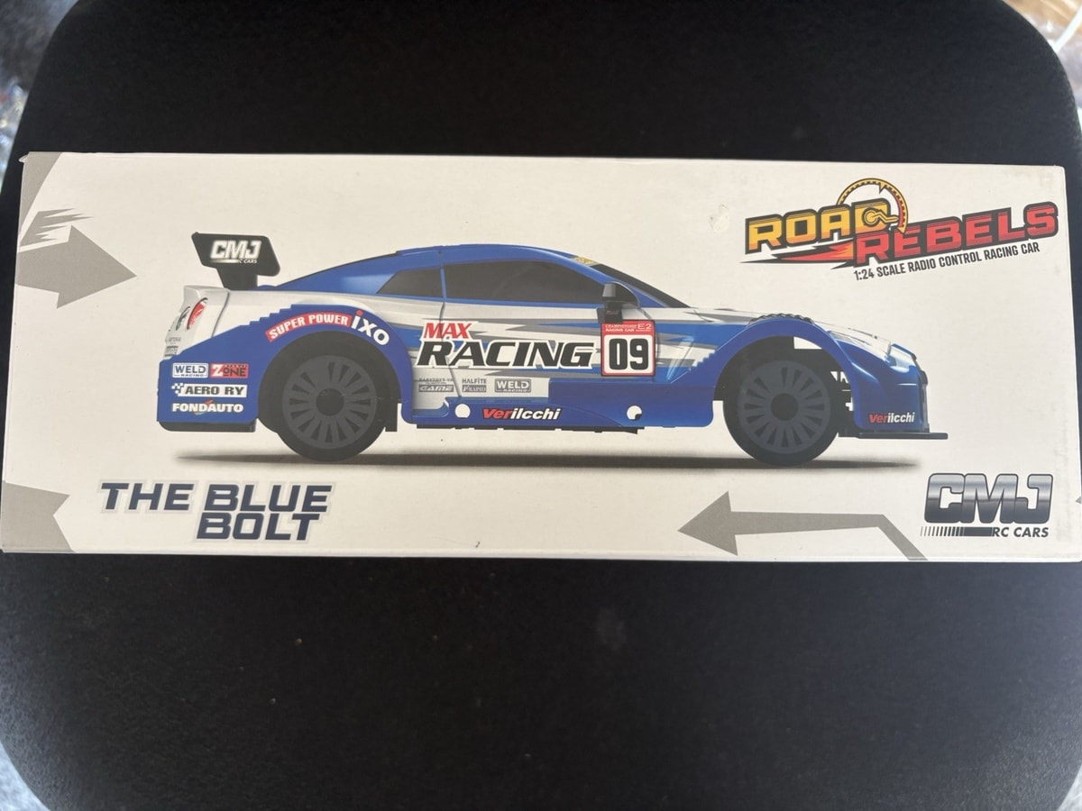 CMJ RC Cars Road Rebel Blue Bolt 1:24 Scale Remote Control Toy Car