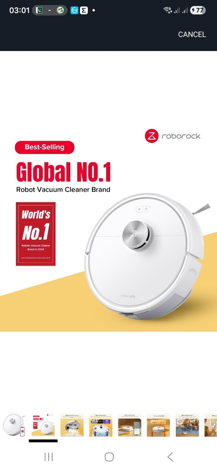 Roborock Q7 M5 Robot Vacuum,10,000Pa Hyper Suction, Anti-Tangle System, Moping