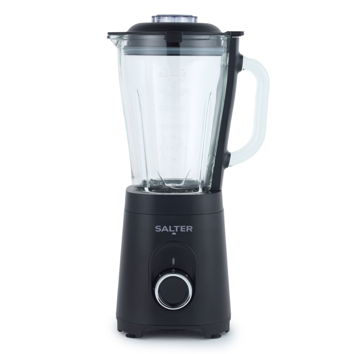 Salter Glass Jug Blender 1.5L Blending Stainless Steel Blade Smoothie Maker Kuro