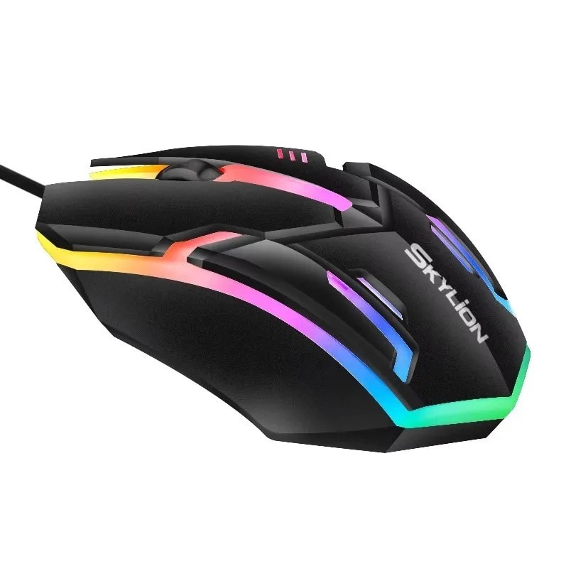F1 Wired Gaming Mouse RGB LED 3 Keys USB Mouse for Windows Mac Laptop