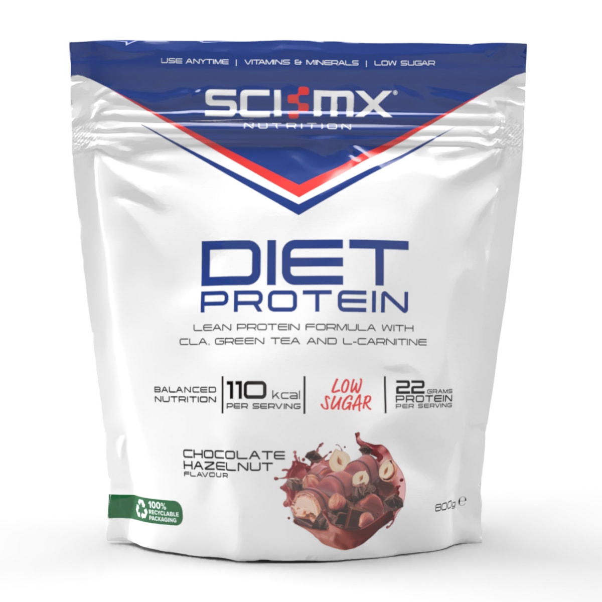 Sci-Mx Diet Whey Protein Powder Low Sugar Weight Loss Diet Shake CLA & Green Tea
