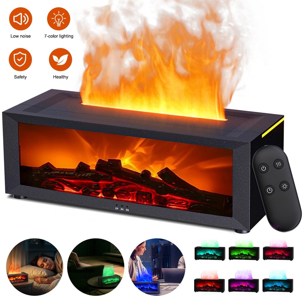 Fireplace Essential Oil Diffuser Flame Aromatherapy Humidifier Aroma Diffuser UK