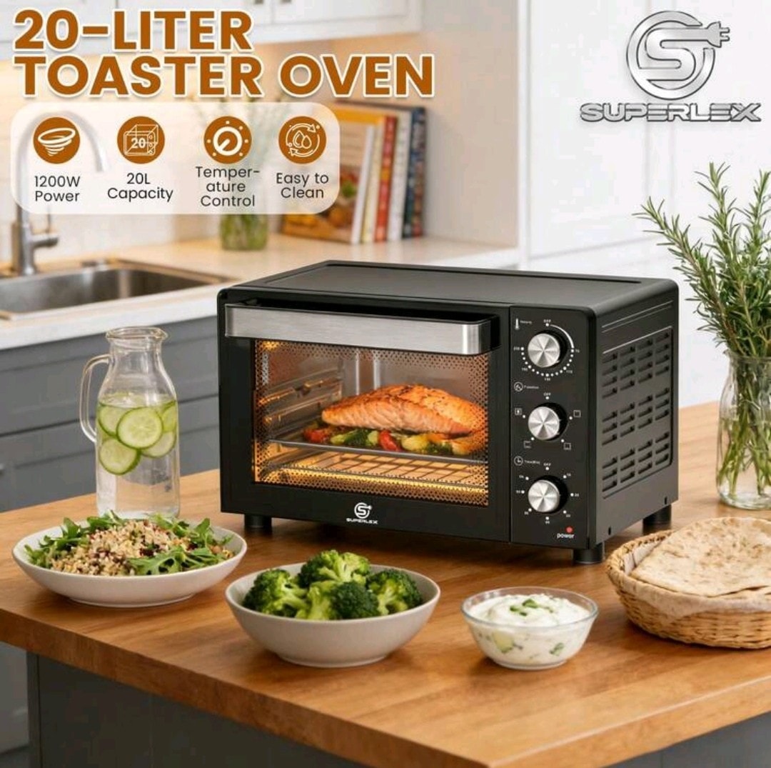 20L Oven Grill Microwave Air Fryer 6 Levels 1200W Toaster Cooker